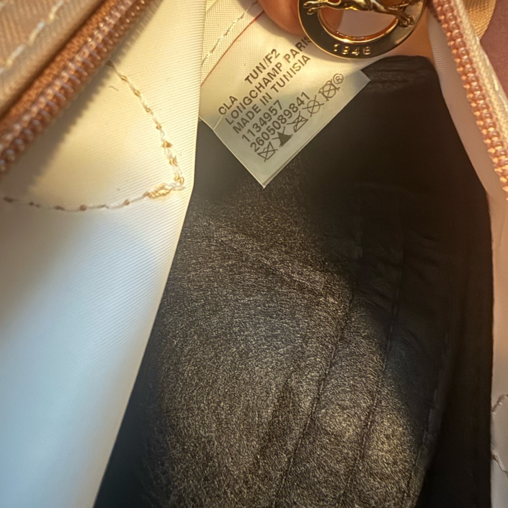 Longchamp La Pliage Medium Tan and Brown Tote Bag - Picture 9 of 16